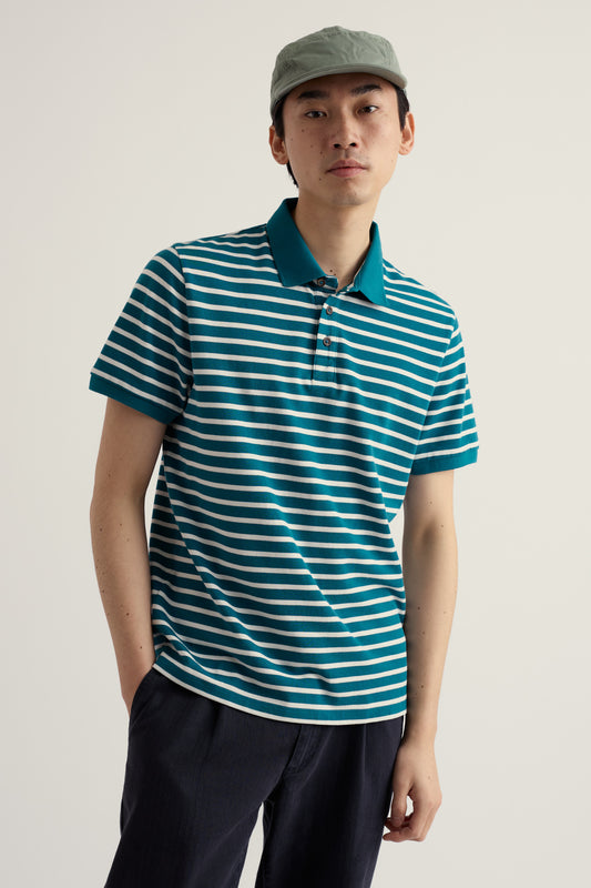 Polo rayé Balefire pour homme en coton biologique