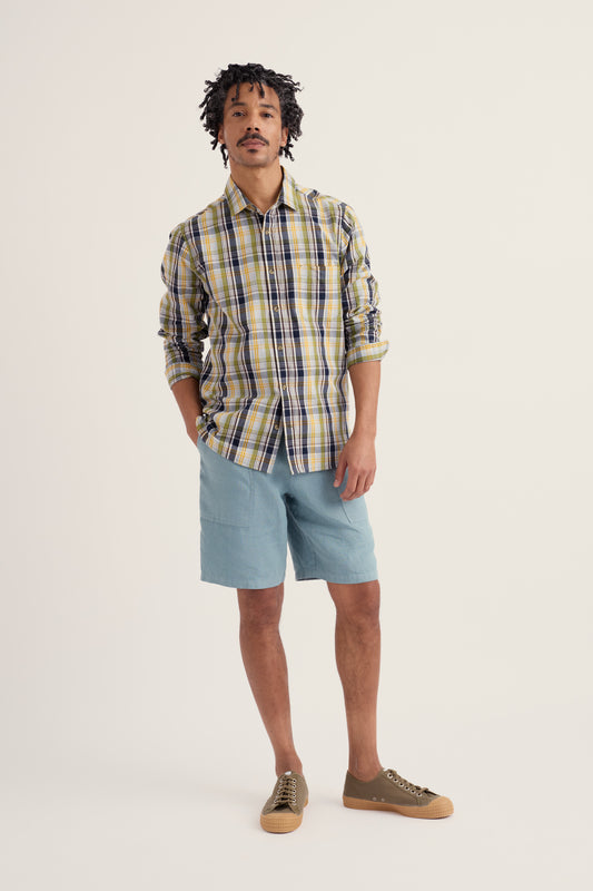 Chemise en coton à carreaux Banyan pour homme