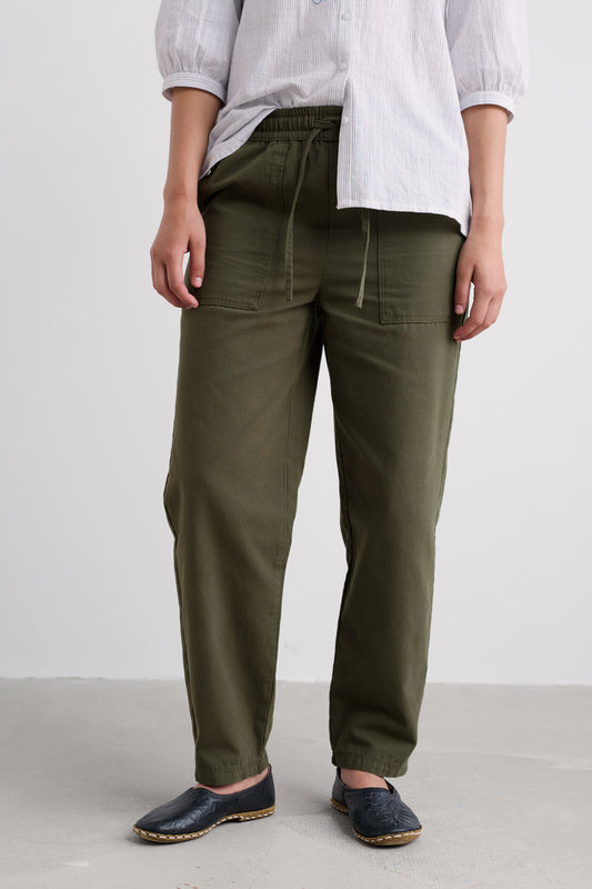 Pantalon Sholl en toile de coton biologique