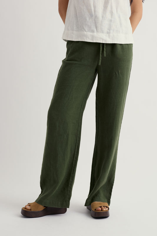 Pantalon en lin ample Tide Flow