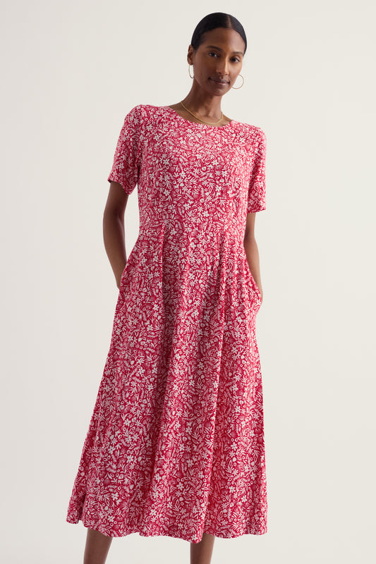 Robe mi-longue à manches courtes Tilly