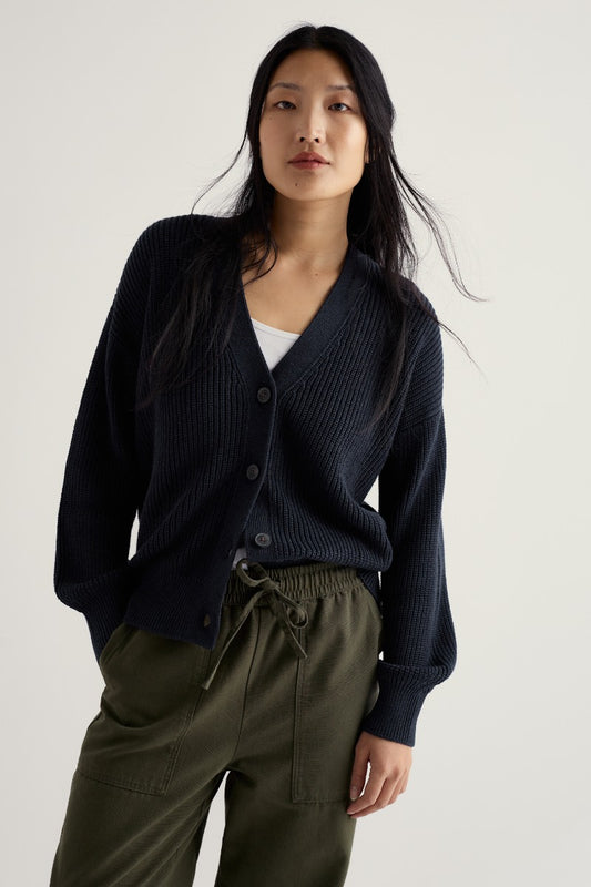 Cardigan en tricot de coton biologique Winding Creek