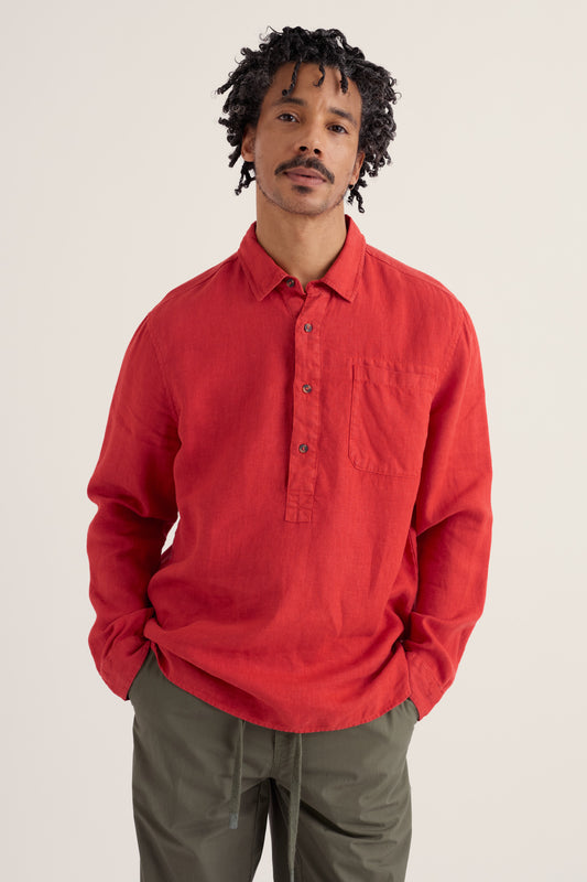 Chemise en lin d'artiste pour homme