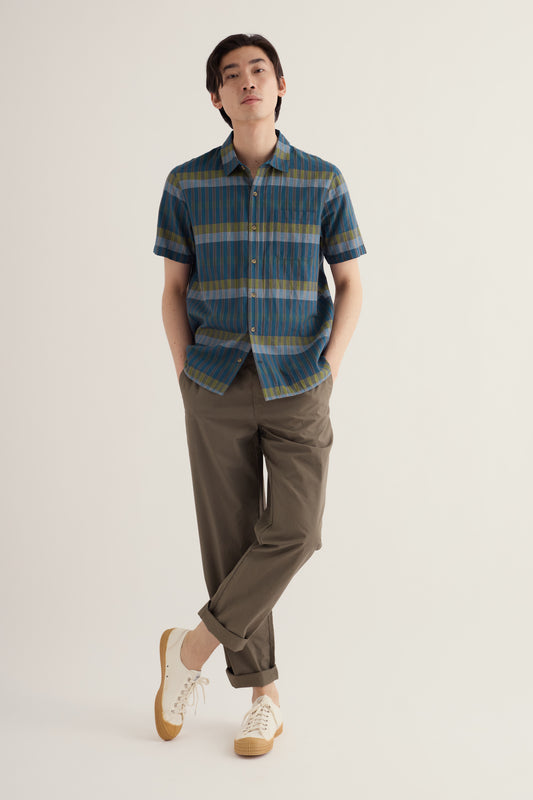 Chemise rayée en fil teint Ropecraft pour homme