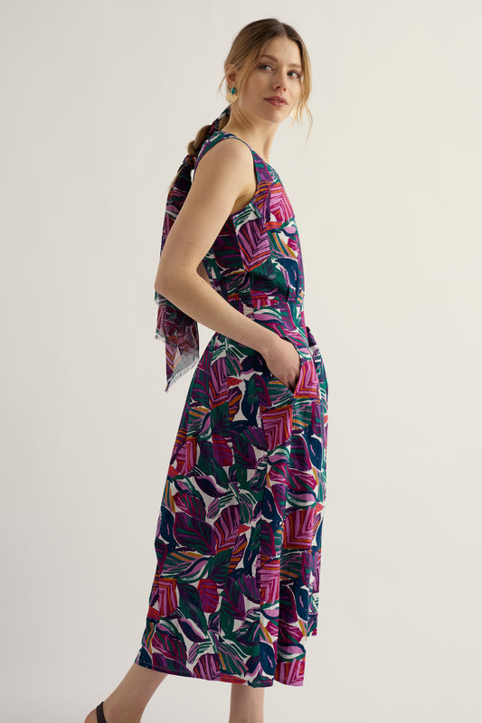 Robe midi évasée Belle