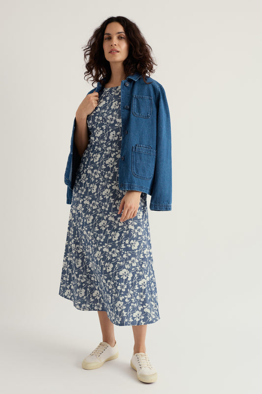 Robe en chambray imprimé Fox Path
