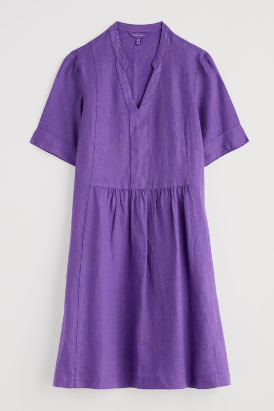 Robe en lin Kiln à cordon de serrage
