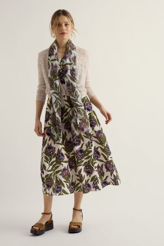 Robe midi sans manches Madern