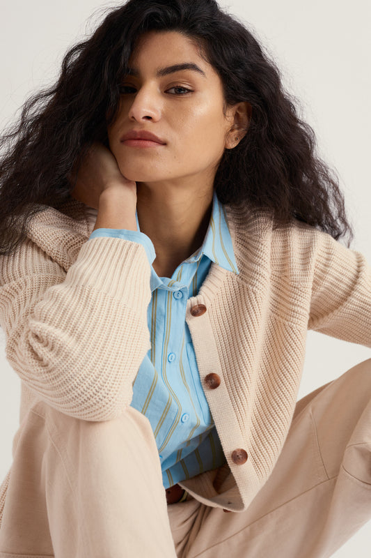 Gilet en tricot de coton biologique Potters Meadow
