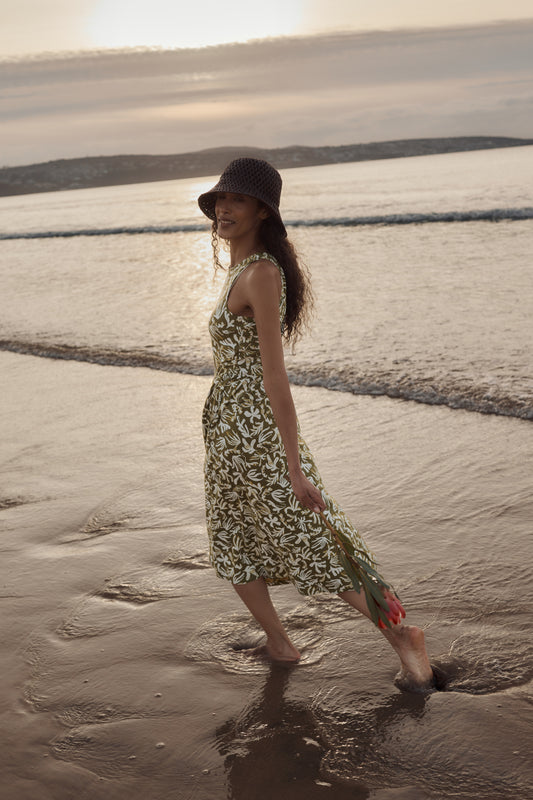 Robe Porthmeor Wave en jersey de coton biologique certifié GOTS