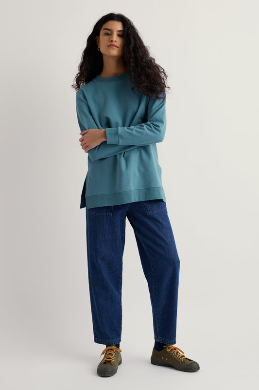 Sweat-shirt long en coton biologique Genni