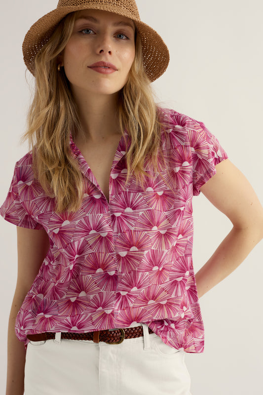 Chemise à manches courtes Deep Lane en coton biologique certifié GOTS