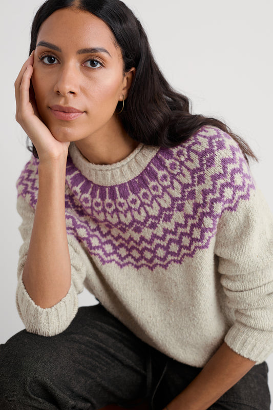 Pull Fair Isle Port Kinnis en mérinos