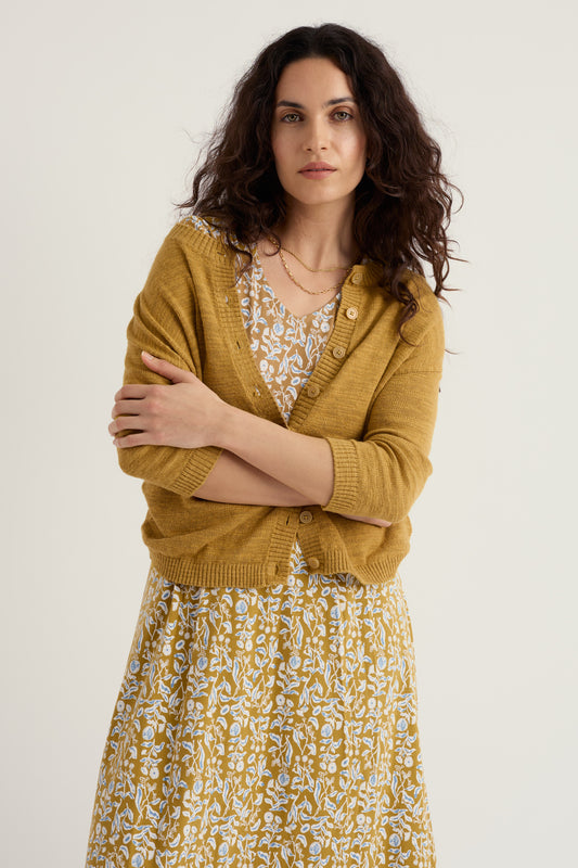 Cardigan en lin et coton biologique Pentire Steps