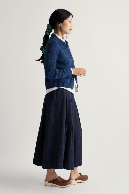 Cardigan col coton biologique Nut Lane