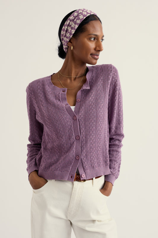 Gilet en coton biologique Willowing Pointelle