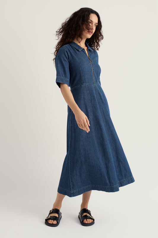 Robe midi en jean Gwenter