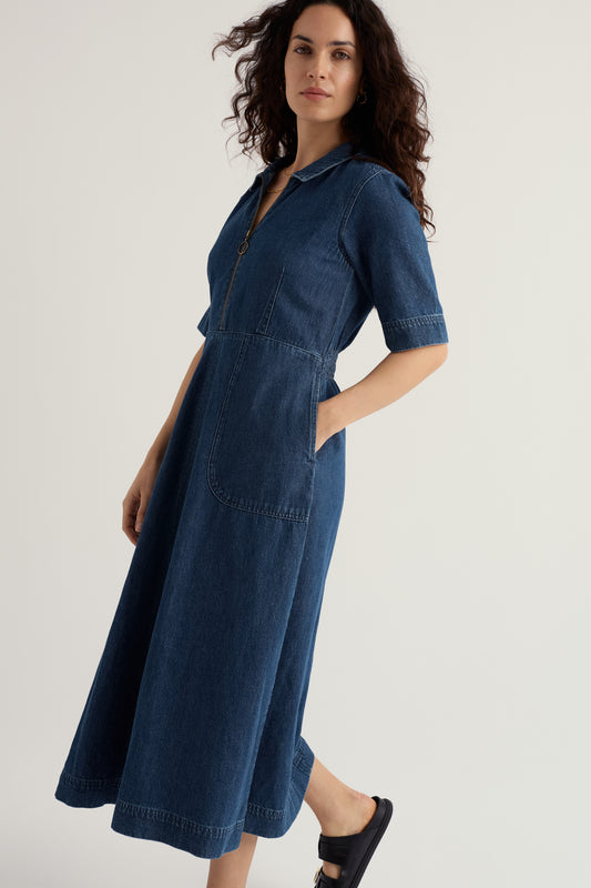 Robe midi en jean Gwenter