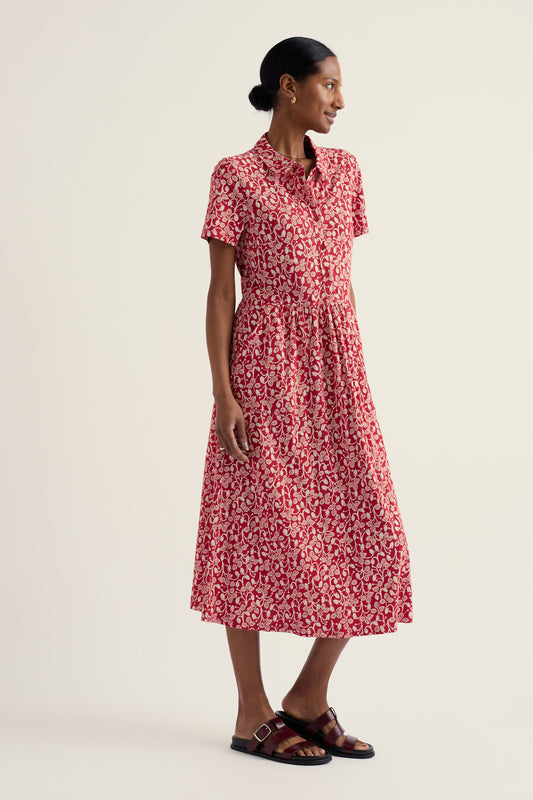 Robe midi en jersey continentale