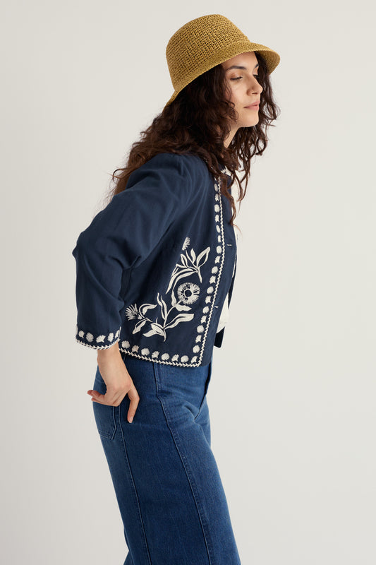 Veste florale brodée Sand Martin