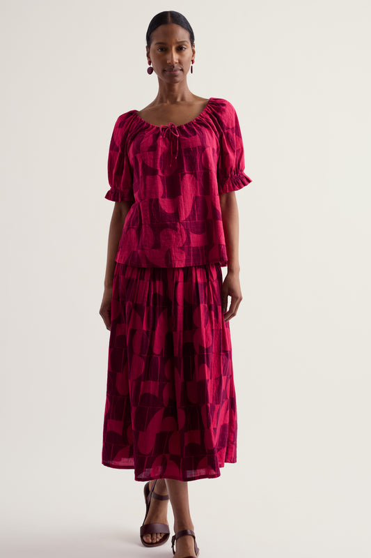 Jupe midi évasée Rosemary