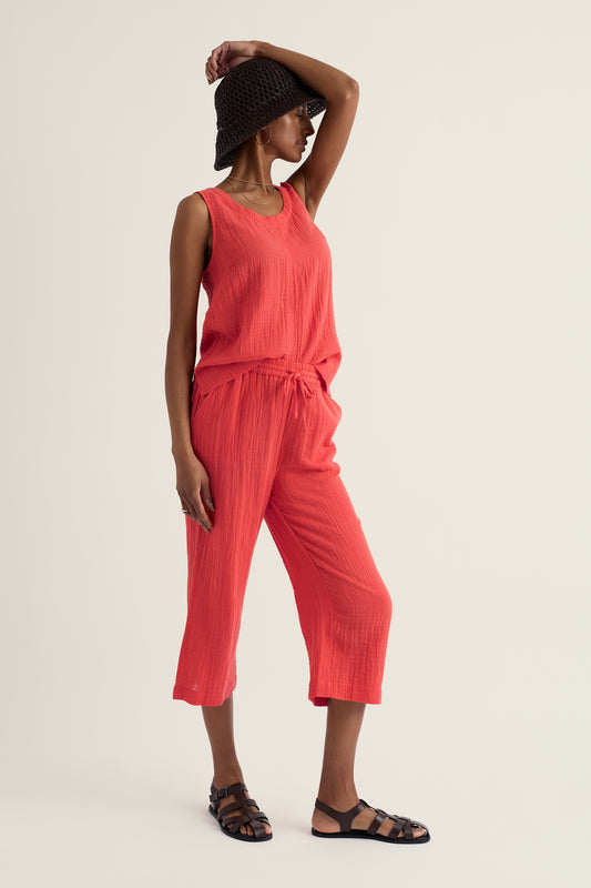 Gilet en double gaze de coton biologique Maddie