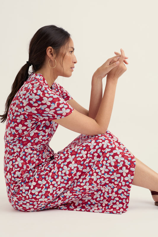 Robe mi-longue à manches courtes et motif "Seed Packet"