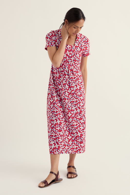 Robe mi-longue à manches courtes et motif "Seed Packet"